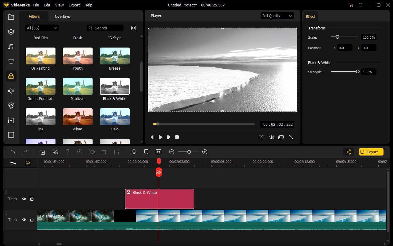 change filter or overlay opacity