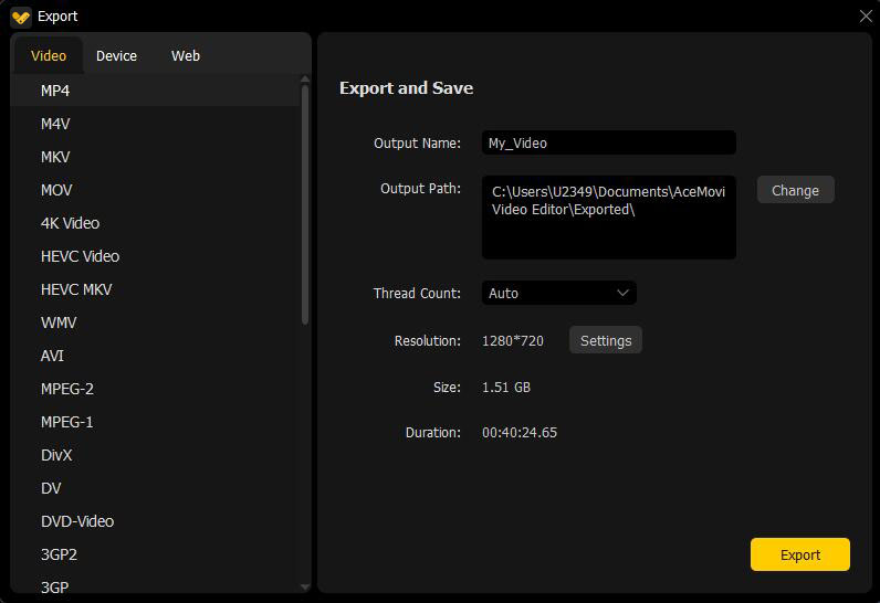 export video to computer
